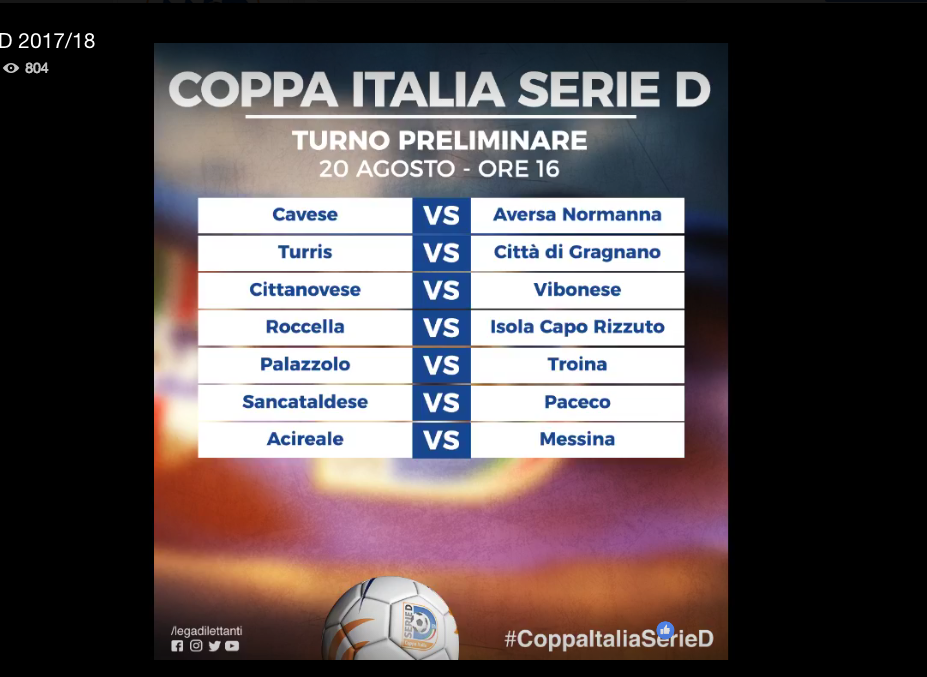 Tabellone Coppa Italia D | VareseSport